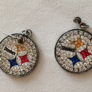 Women's Steelers jacket with matching earrings